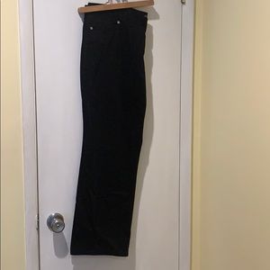 New York & Company Black Cotton Flat Front Pants